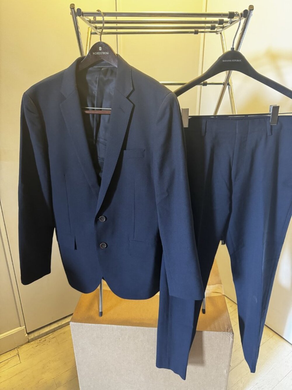 J.Crew Ludlow Traveler Navy Tollegno Wool Suit 38S